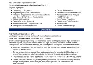 Sample Objectives Of Resume for Engineering Sample Resume for An Entry-level Aerospace Engineer Monster.com