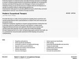 Sample Occupational therapy Resume New Grad Pediatric Occupational therapist Resume Samples All Experience …