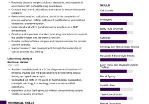 Sample Of Functional Resume for Medical Technologist Sample Resume Of Medical Lab Technician with Template & Writing …