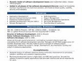 Sample One Page Resume for Experienced software Engineer Sample Resume for An Experienced It Developer Monster.com