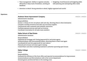 Sample Professional Resume for Administrative assistant Administrative assistant Resume Samples All Experience Levels …