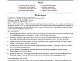 Sample Resume for A New Elementary School Teacher Elementary School Teacher Resume Template