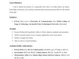 Sample Resume for B Tech Final Year Student Sample Of Resume….