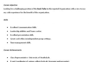 Sample Resume for Bank Jobs with No Experience Sample Bank Teller Resume Entry Levelcareer Resume Template …