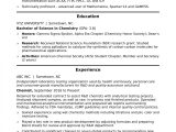 Sample Resume for Bsc Biochemistry Freshers 11 Resume format for Bsc Chemistry Freshers Job Resume Samples …