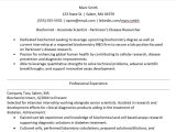 Sample Resume for Bsc Biochemistry Freshers Biochemistry Resume Sample Monster.com