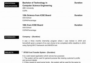Sample Resume for Computer Science Fresh Graduate Pdf Resume with Picture Template New 32 Resume Templates for Freshers …