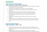 Sample Resume for Electrical Engineer In Construction Field Electrical Field Engineer Resume Samples