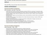 Sample Resume for Electronics and Communication Engineer Experienced Munications Engineer Resume Samples