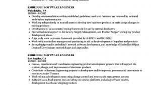 Sample Resume for Embedded software Engineer Experienced Sample Resume for Experienced software Engineer Resume