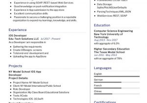 Sample Resume for Experienced Ios Developer Ios Developer Resume Sample Resumekraft