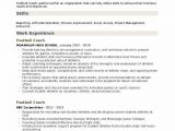 Sample Resume for Football Coaching Position Football Coach Resume Samples
