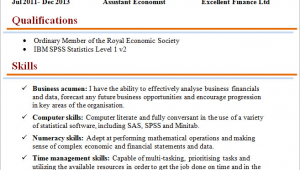 Sample Resume for Fresh Economics Graduate Economist Cv Template 2