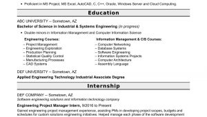 Sample Resume for Fresh Graduate Industrial Engineer Entry-level Project Manager Resume for Engineers Monster.com