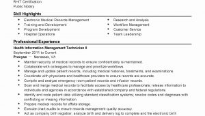 Sample Resume for Health Information Management 20 Health Information Management Resume