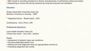 Sample Resume for Icu Registered Nurse Quality Critical Care Nurse Resume Nursing Resume, Registered …