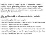 Sample Resume for Information Technology Specialist top 8 Information Technology Specialist Resume Samples