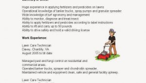 Sample Resume for Lawn Care Worker Resume Samples Lawn Care Technician Resume Sample
