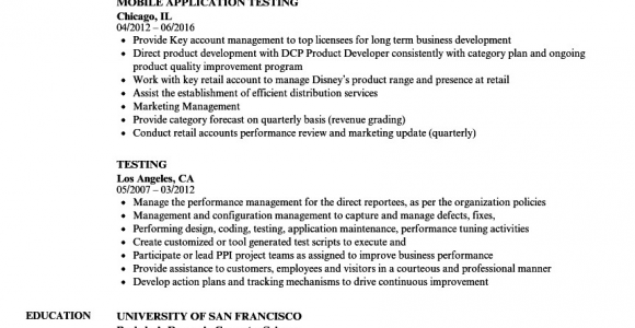 Sample Resume for Manual Testing Banking Domain Sample Qa Tester Resume for Banking Domain Best Resume