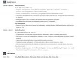 Sample Resume for Maths Teachers In India Math Teacher Resume Examples & Writing Guide [ Skills]