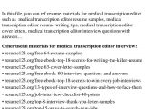 Sample Resume for Medical Transcriptionist with Experience top 8 Medical Transcription Editor Resume Samples