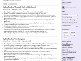 Sample Resume for Middle School Students Middle School Teacher Resume Example & Writing Tips for 2021