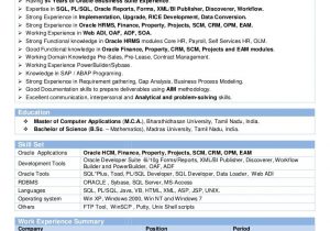 Sample Resume for oracle Apps Technical Consultant Resume Of Sugavanan – oracle Apps Technical Consultant