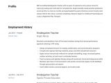 Sample Resume for Play School Teacher Fresher Kindergarten Teacher Resume & Writing Guide  12 Examples 2020