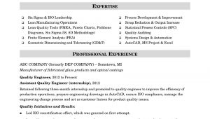 Sample Resume for Quality Engineer In Automobile Pdf Sample Resume for A Midlevel Quality Engineer Monster.com