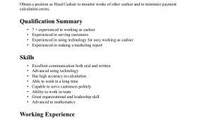 Sample Resume for Restaurant Cashier Position Restaurant Cashier Cv format October 2021