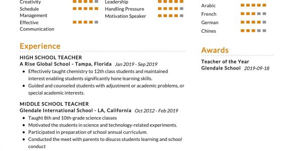 Sample Resume for Science Teachers Pdf Middle School Teacher Resume Sample 2021 Writing Tips – Resumekraft