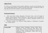 Sample Resume for Selenium 1 Year Experience Testing Resume Sample – Good Resume Examples