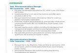 Sample Resume for Telecom Operations Manager Tele Munications Manager Resume Samples