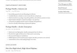 Sample Resume for Ups Package Handler Package Handler Resume Example & Writing Guide Â· Resume.io