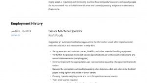 Sample Resume for Vmc Setter Responsibilities Machine Operator Resume & Writing Guide  12 Templates 2020