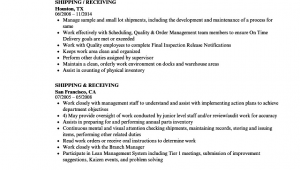 Sample Resume for Warehouse Shipping and Receiving Packing and Shipping Experience Resume
