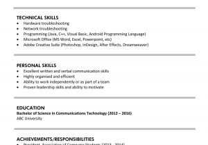 Sample Resume Objective for Information Technology Sample Resume for Fresh Graduates (it Professional) Jobsdb Hong Kong