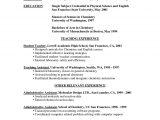 Sample Resume Objective for Teaching Profession Teaching Position Objective for Teacher Resume