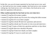 Sample Resume Objectives for Food Service Student Jollibee Service Crew Resume Sample