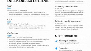 Sample Resume Of A Co Founder Steve Jobs’ Apple Ceo Resume Example Enhancv