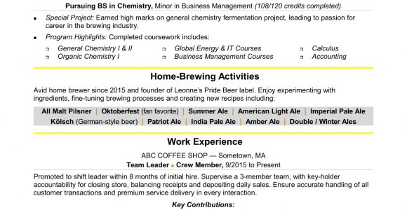 Sample Resume to Apply for Internship Resume for Internship Monster.com