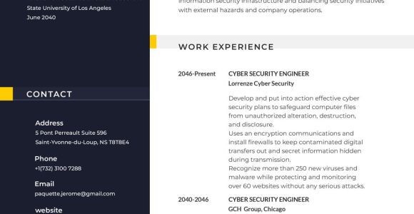 Sample Resume with Comp Tia Security Credentials 5 Cyber Security Resume Examples with Cover Letter & Jd – Webson Job