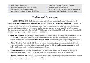 Sample Skills In Resume for Bpo Call Center Resume Sample Monster.com