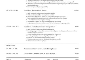 School Bus Driver Resume Sample No Experience Bus Driver Resume Example & Writing Guide Â· Resume.io