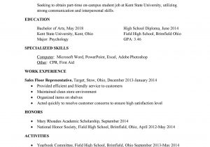 Simple Resume Template for College Students 50 College Student Resume Templates (& format) á Templatelab