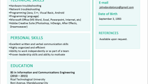 Simple Sample Resume for Fresh Graduate 30 Simple and Basic Resume Templates for All Jobseekers