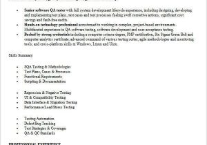 Software Tester Resume Sample for Freshers 25 Sample Resume for software Tester Freshers