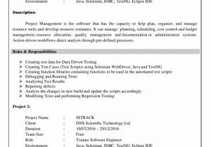 Software Tester Resume Sample for Freshers Best software Testing Resume Example for Freshers