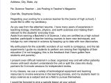 Teacher Resume and Cover Letter Samples High School Teacher Cover Letter Sample