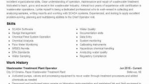 Wastewater Treatment Plant Operator Resume Sample Wastewater Treatment Plant Operator Resume Example forrest